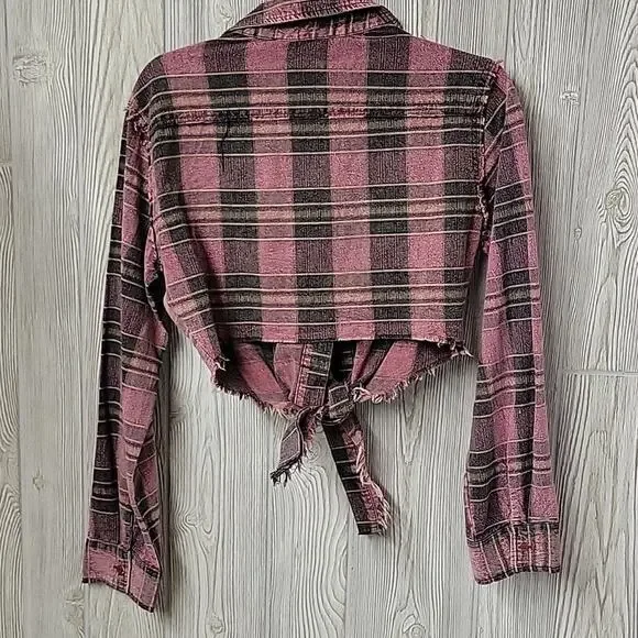 Akira Cool Again Grunge Y2K Flannel Blouse Womens Size Medium - Picture 6 of 11